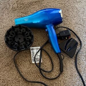 Infiniti Pro Blue Hair Dryer with Attachments